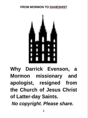 cover image of From Mormon to Daheshist